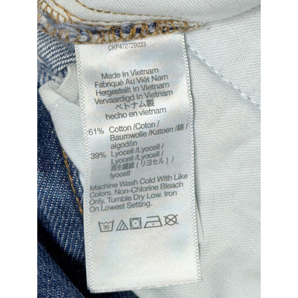 Madewell Baggy Straight Jeans Pleated High Rise Medium‎ Wash Denim 23 - Picture 4 of 6